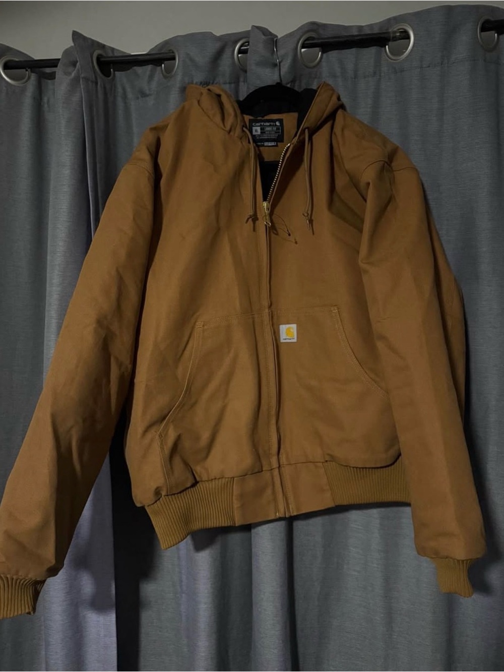 Carhartt Men's Brown Hooded Zip-Up NEW XL Jacket